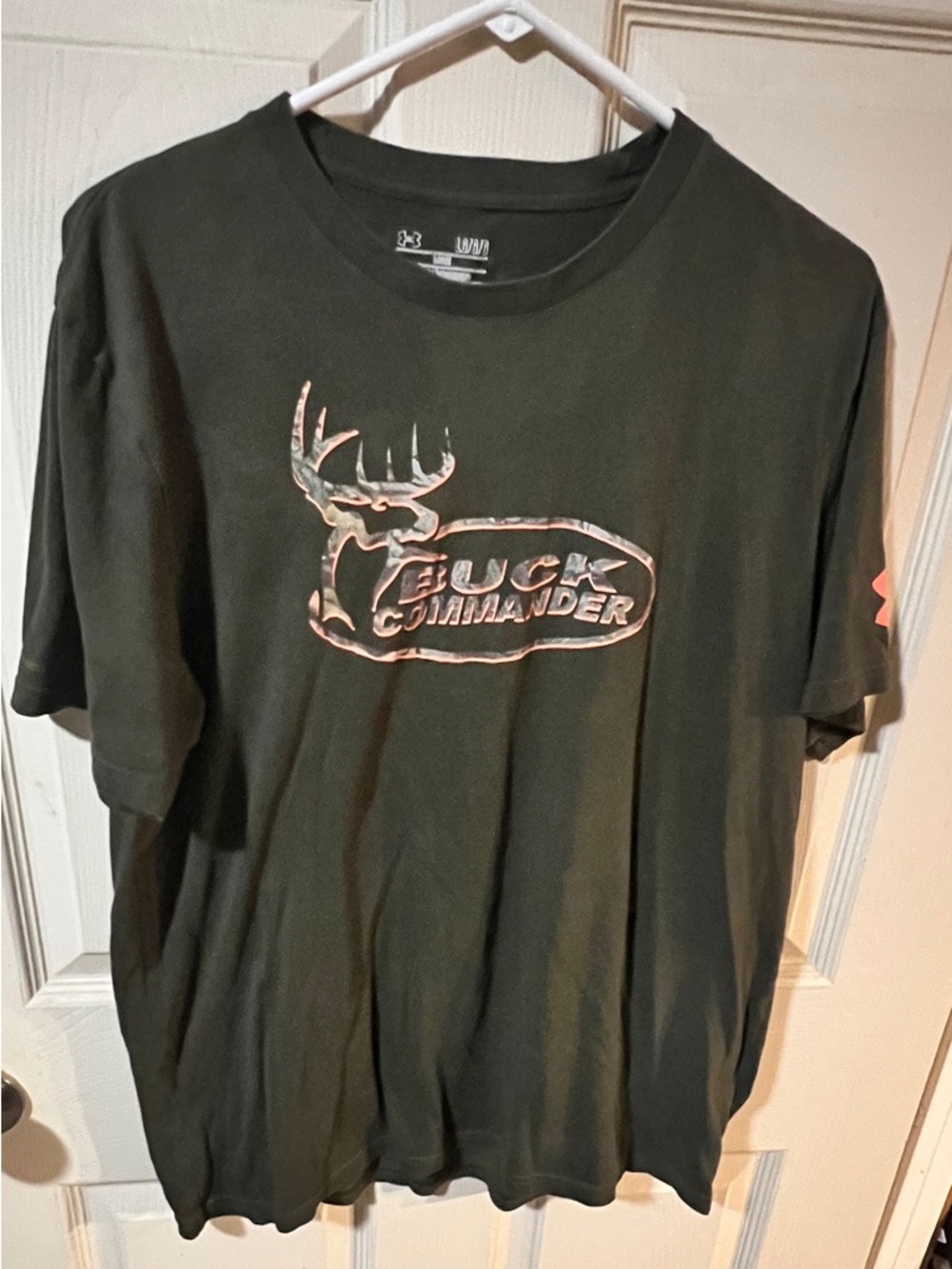 Under Armour Olive Green Buck Commander Short Sleeve Tee
